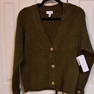 NWT Olivia Sky Olive Button-Up Cardigan